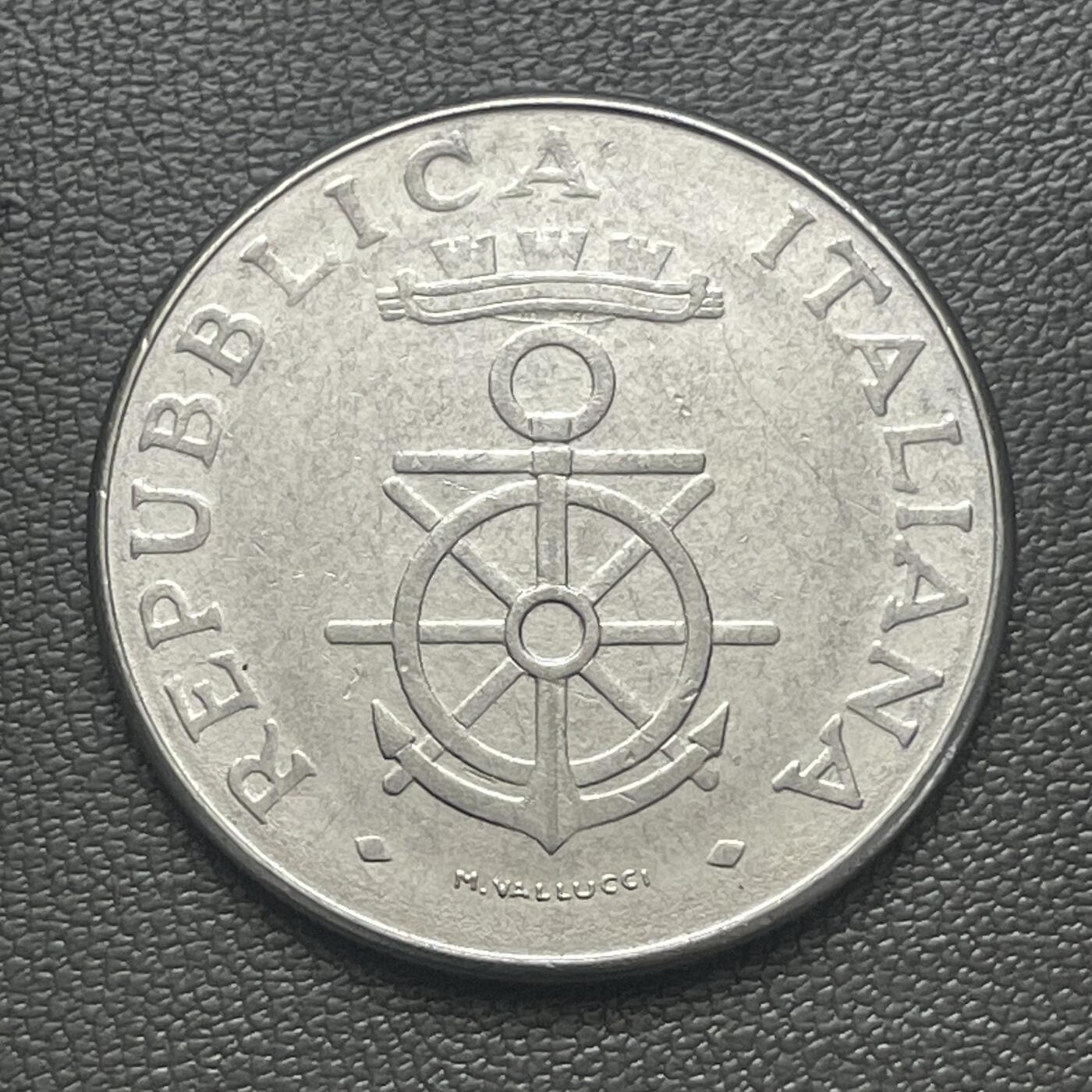 回流0405 意大利1981年100里拉 里窝那海军学院百年纪念币