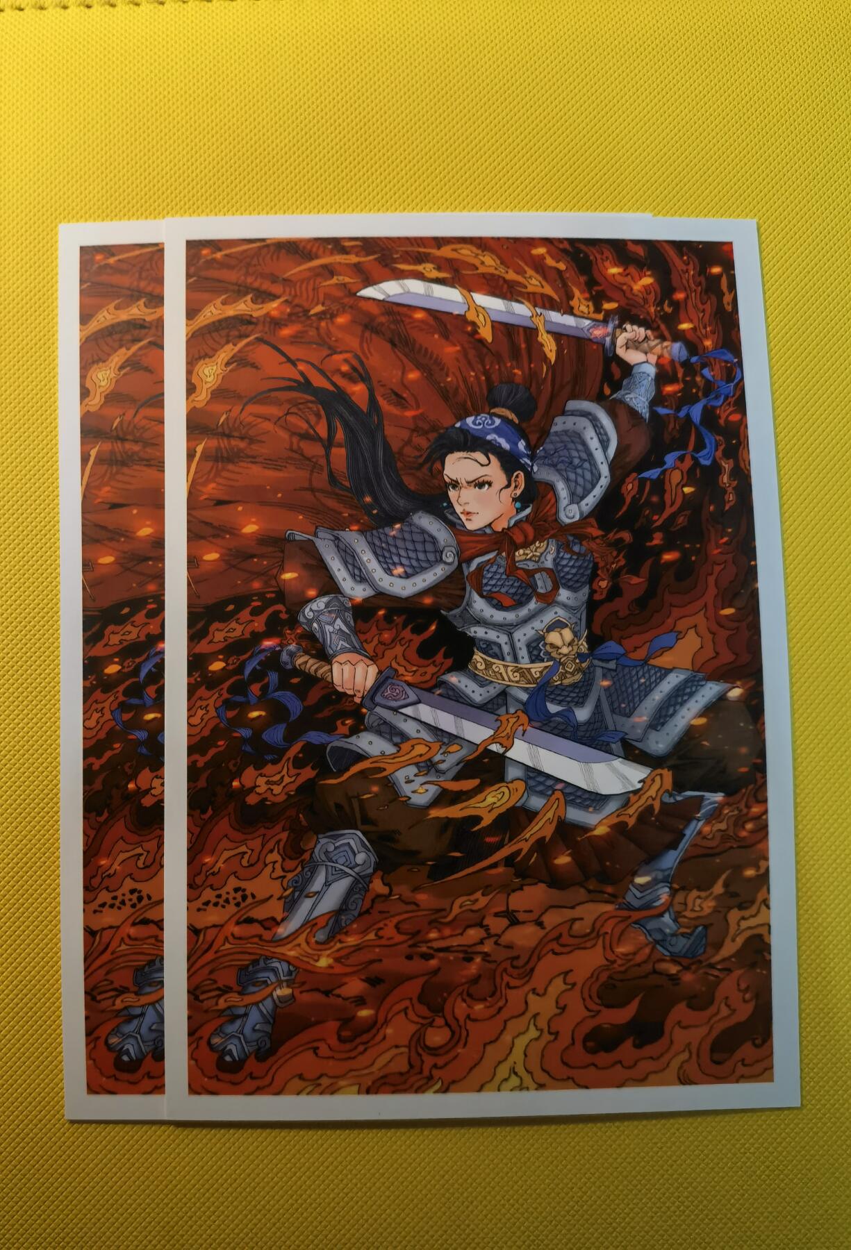 蜂潮卡牌  拍卖001期  小花瓣专场（4月10日  21点  截拍） 小花瓣艺术文创  女娲*2  蛇女*1  扈三娘*2  明信片  五张一套