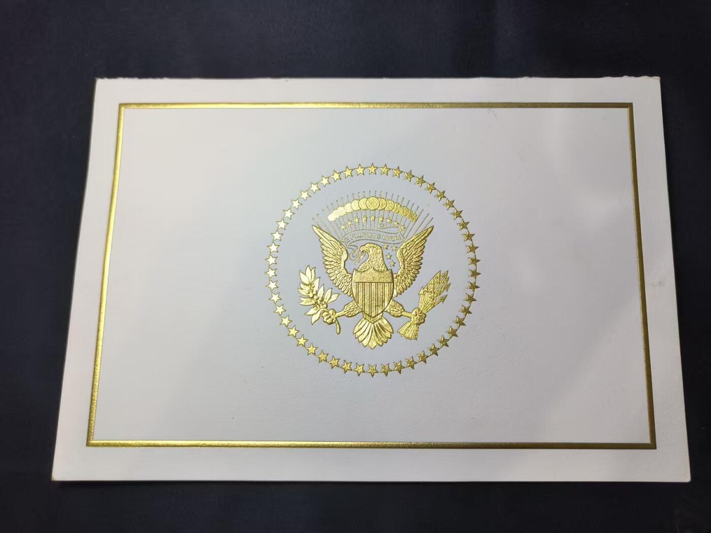 云宸嘉赏-勋臻佳藏四月精品甄选场次（低佣 一元一手） 时任美国总统（第 45 任）唐纳德・特朗普入主白宫后首份圣诞贺卡 