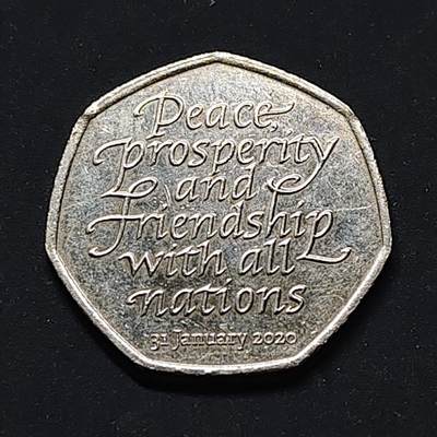 【全场包邮】纯粹捡漏拍518场 - 英国2020年50便士脱离欧盟纪念币
