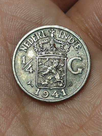 2026年第四十一场(总第二百一十场）外国好品散币场(免佣金) - 好品–荷属东印度1941年1/4盾(威廉明娜女王时期，P标费城造，720银)