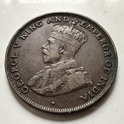 🌹外币初藏🌹🐯2026年第38场   每周二四六晚8️⃣点 世界钱币 - 香港 1919年 乔治五世 大一仙铜币