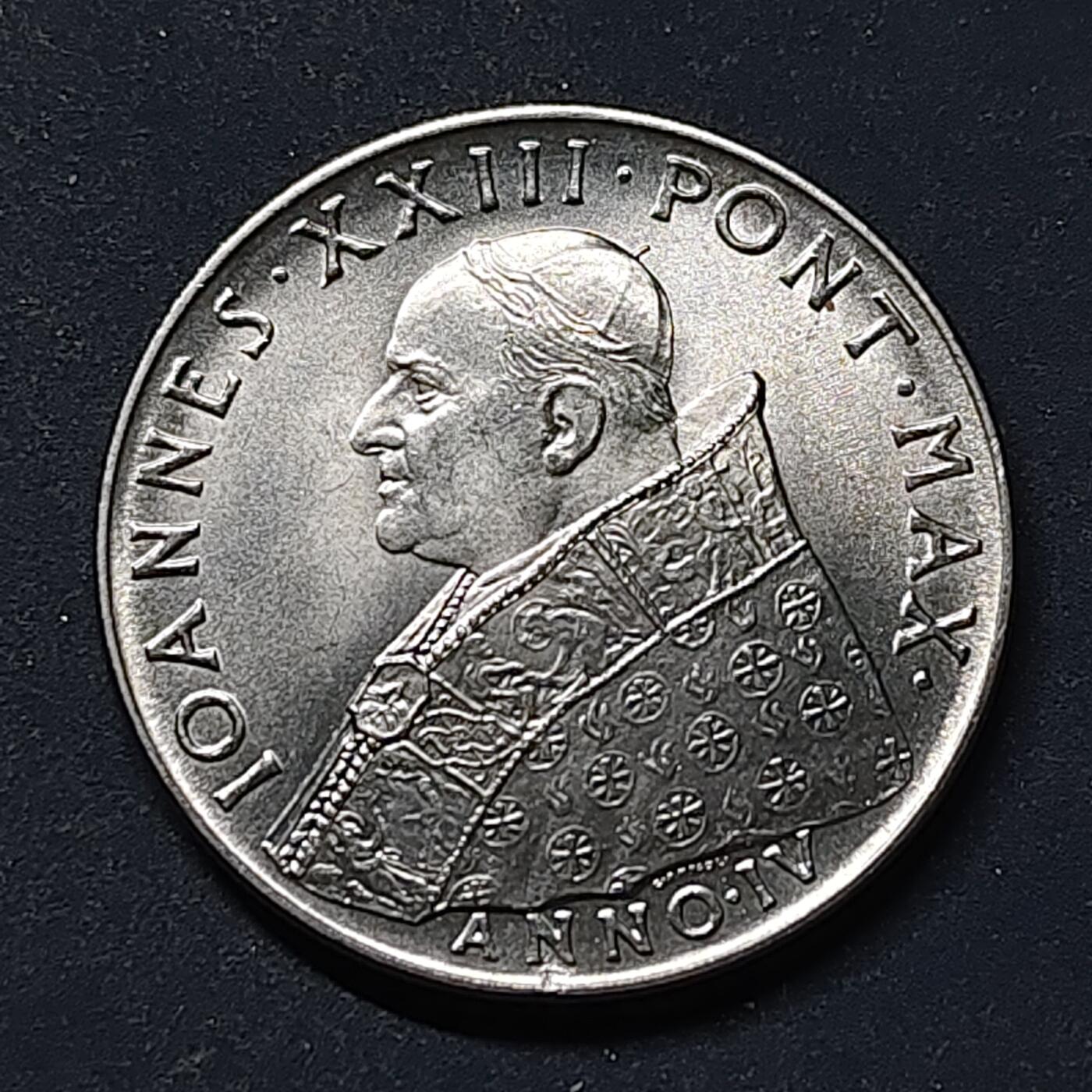 【全场包邮】纯粹捡漏拍518场 梵蒂冈1962年100里拉第二次梵蒂冈大公会议纪念币