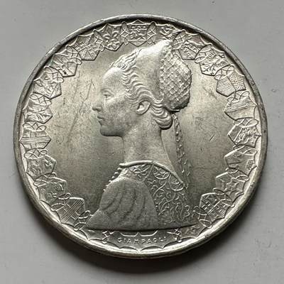 🌹外币初藏🌹🐯2026年第38场   每周二四六晚8️⃣点 世界钱币 - 意大利1964年500里拉“帆船少女”银币 29.3mm-11g-83.5%银 