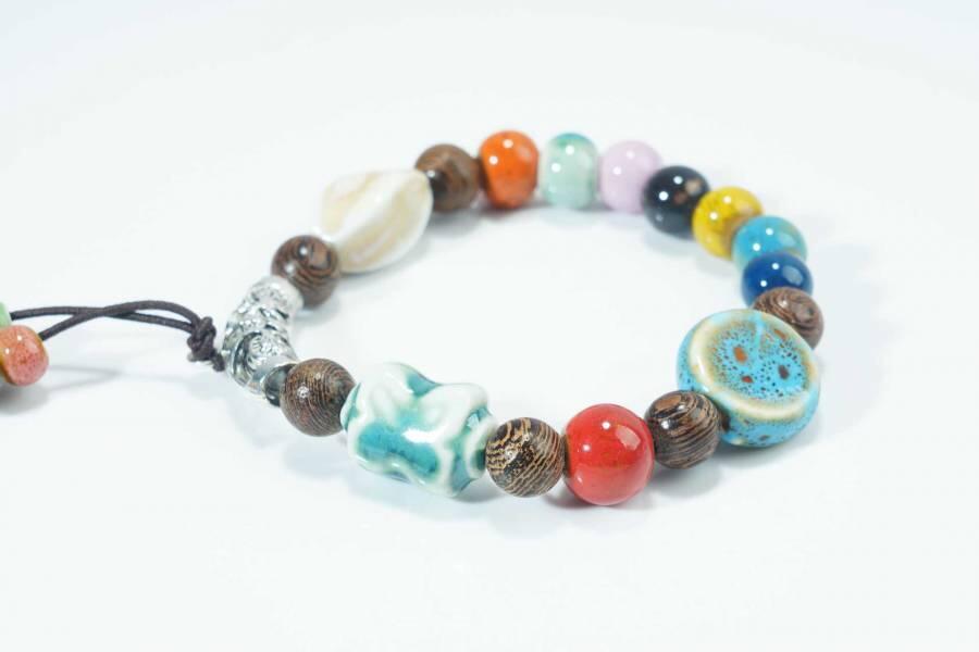 上海都达杂项专场六十六【全场包邮】 陶瓷多宝手串62-334