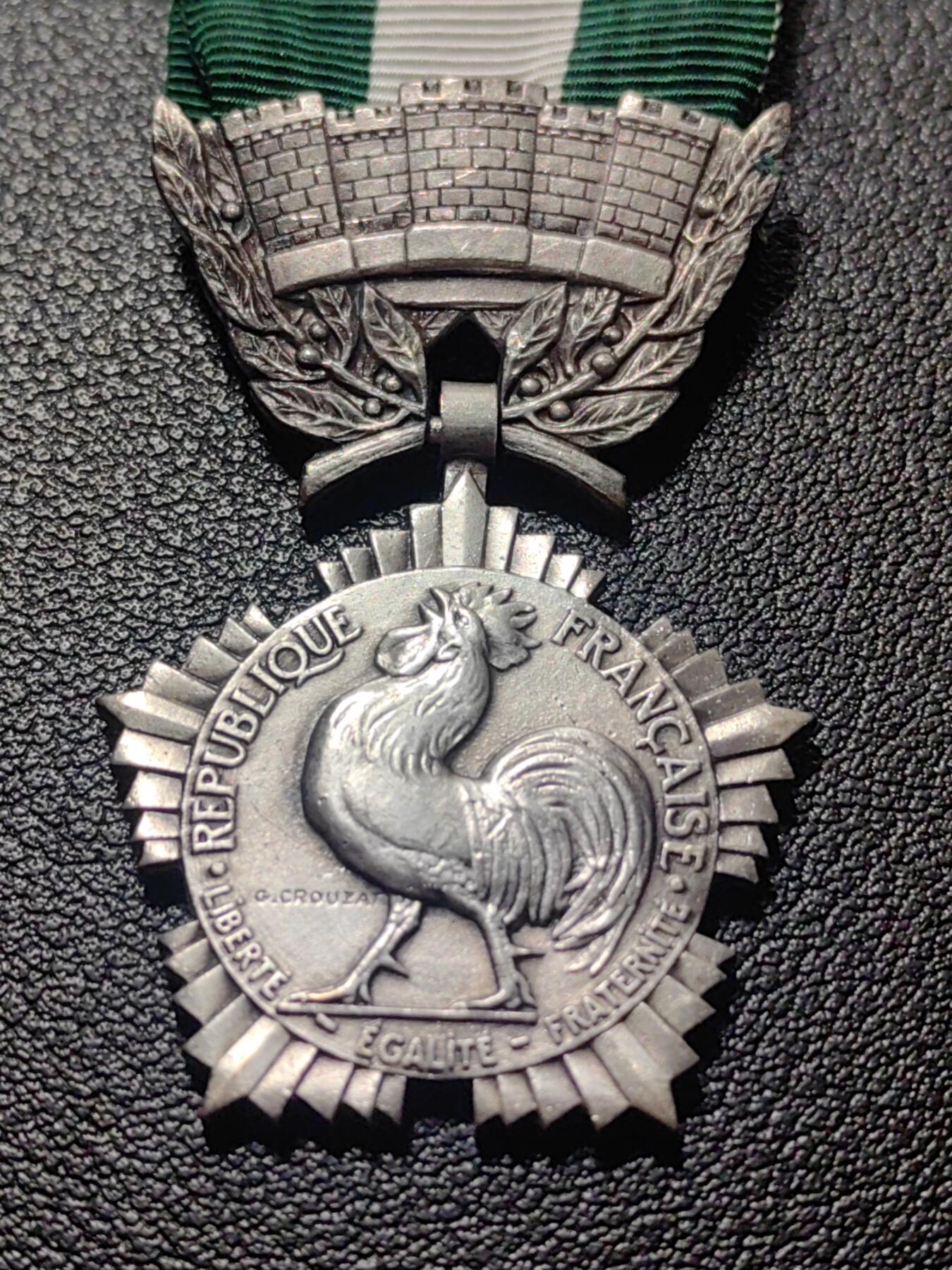 靖甫拍卖第九场 法国银级地方嘉奖奖章 银质