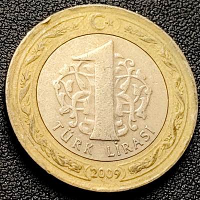 泉币菌-第220场-拍品多 请提前出价 - 土耳其1里拉双色币 凯末尔总统 26mm