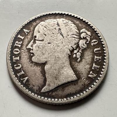 🌹外币初藏🌹🐯2026年第38场   每周二四六晚8️⃣点 世界钱币 - 英属东印度 1840年 维多利亚 1/4卢比 19.5mm-2.92g-91.7%银 银币