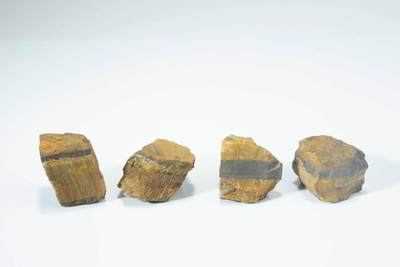 上海都达杂项专场103【全场包邮】  天然虎眼石原料 4件62-333