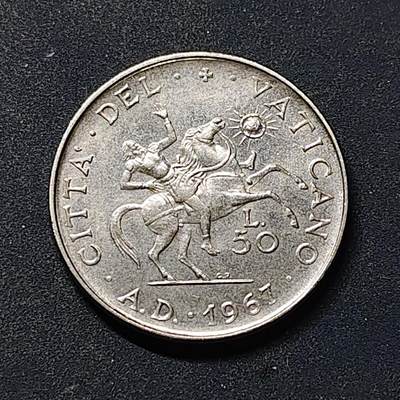【全场包邮】纯粹捡漏拍518场 - 梵蒂冈1967年保罗六世50里拉