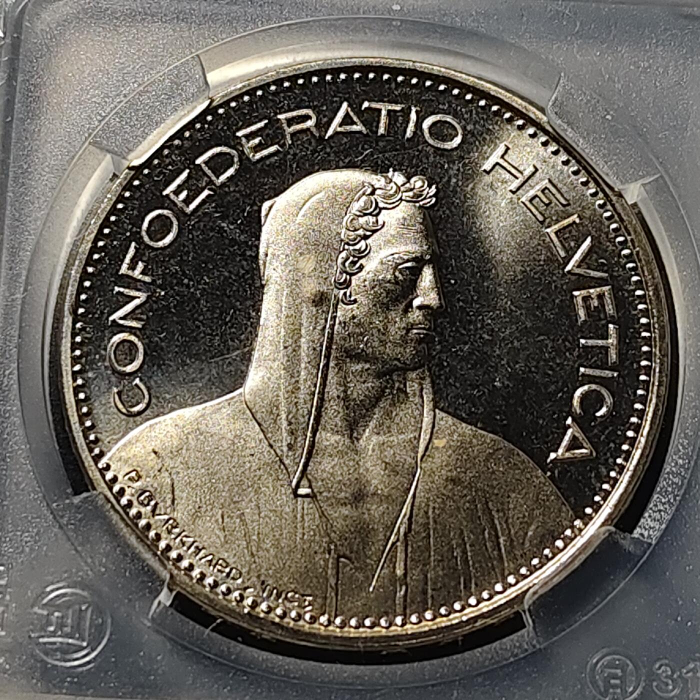 【全场包邮】纯粹捡漏拍518场 瑞士1983年威廉·退尔5法郎 BU品相（中拍3套以下拆盒发货）