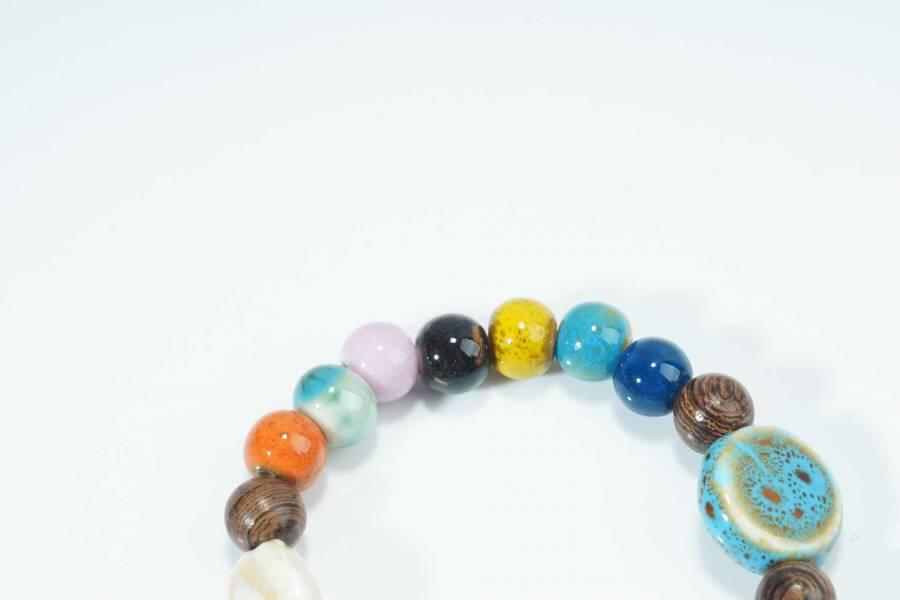 上海都达杂项专场六十六【全场包邮】 陶瓷多宝手串62-334