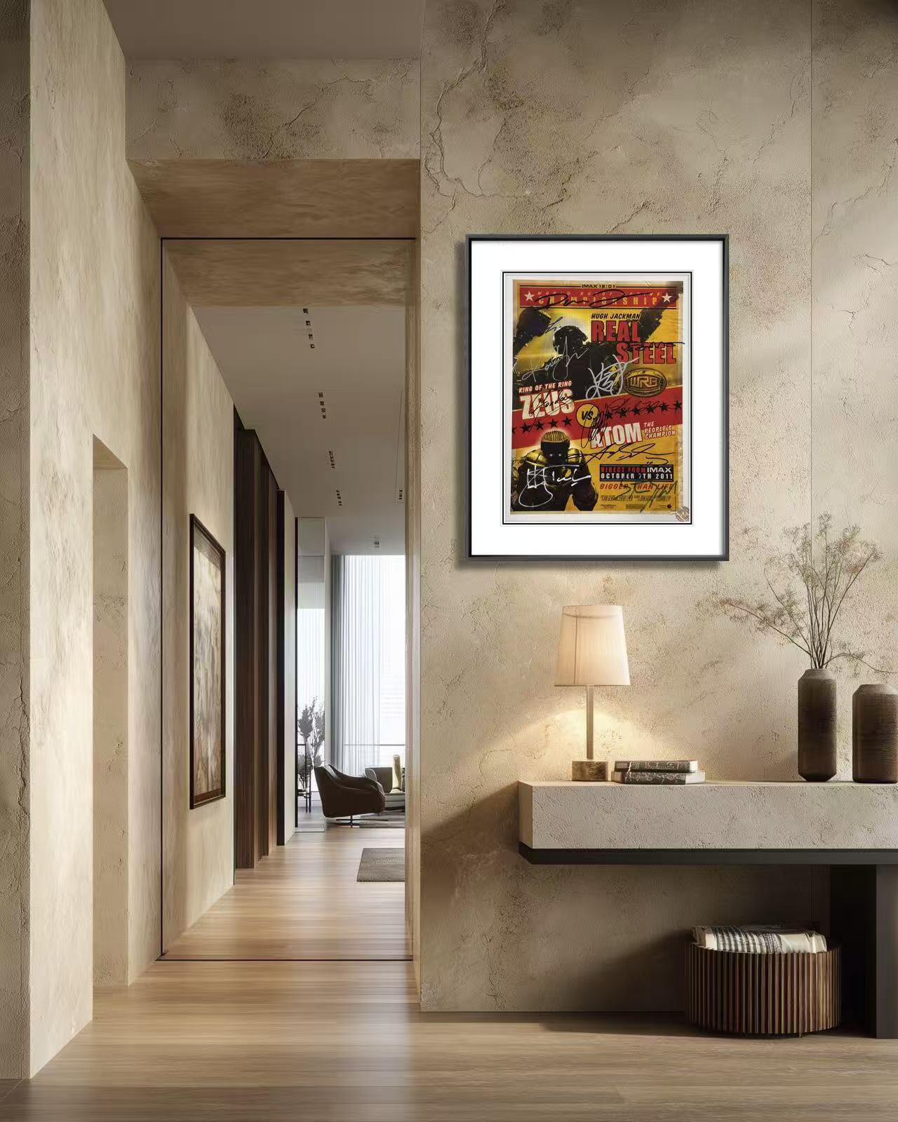 零元拍：第84届奥斯卡最佳视觉效果奖提名影片《铁甲钢拳》，近乎全体主创亲笔签名原版IMAX首映海报