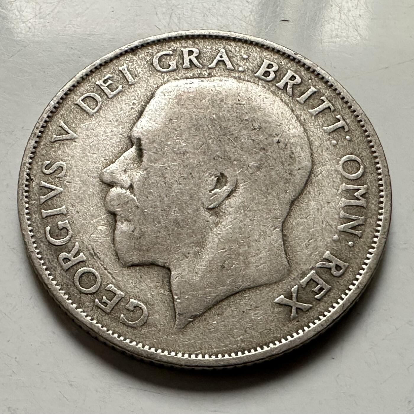 🌹外币初藏🌹🐯2026年第38场   每周二四六晚8️⃣点 世界钱币 英国 1921年 乔治五世 1先令 23.6mm-5.66g-50%银 银币 b