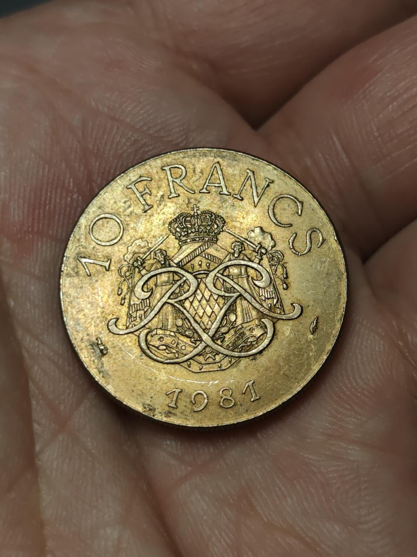 2026年第四十一场(总第二百一十场）外国好品散币场(免佣金) 摩纳哥🇲🇨1981年10法郎(兰尼埃三世第二套第一版)