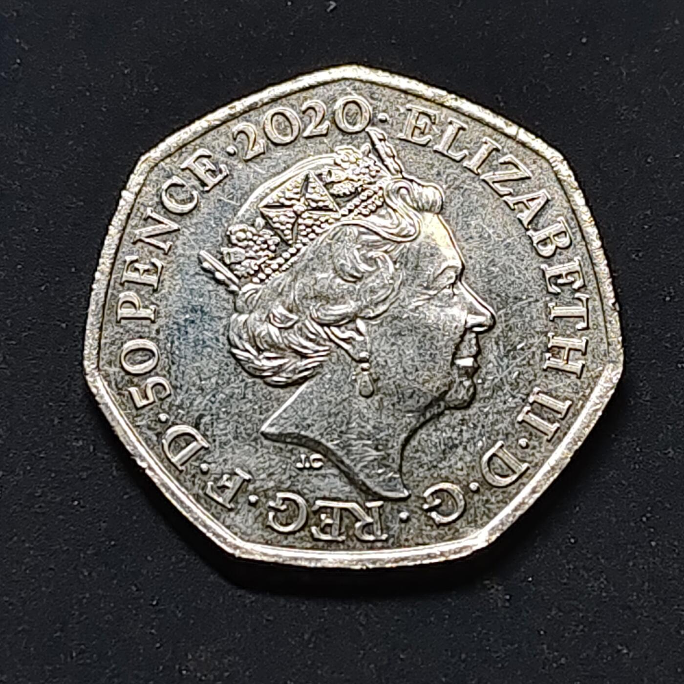 【全场包邮】纯粹捡漏拍518场 英国2020年50便士脱离欧盟纪念币