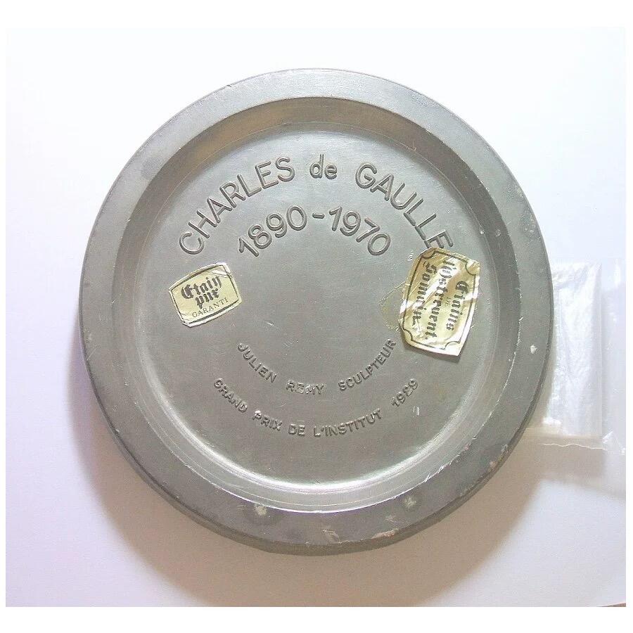 【艺术】法国艺术大章 总统戴高乐将军高浮雕精制超巨型大铜章 120MM 495克