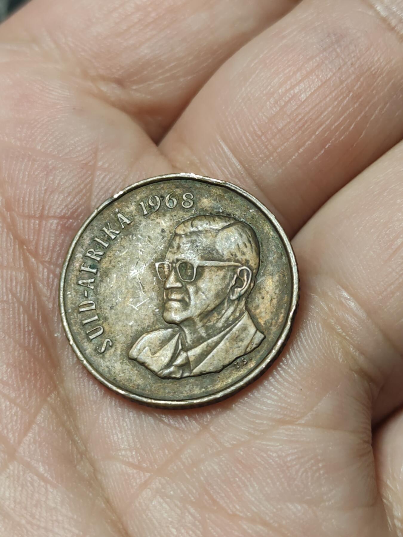 2026年第四十一场(总第二百一十场）外国好品散币场(免佣金) 南非🇿🇦1968年20分(独立后第三套流通硬币)