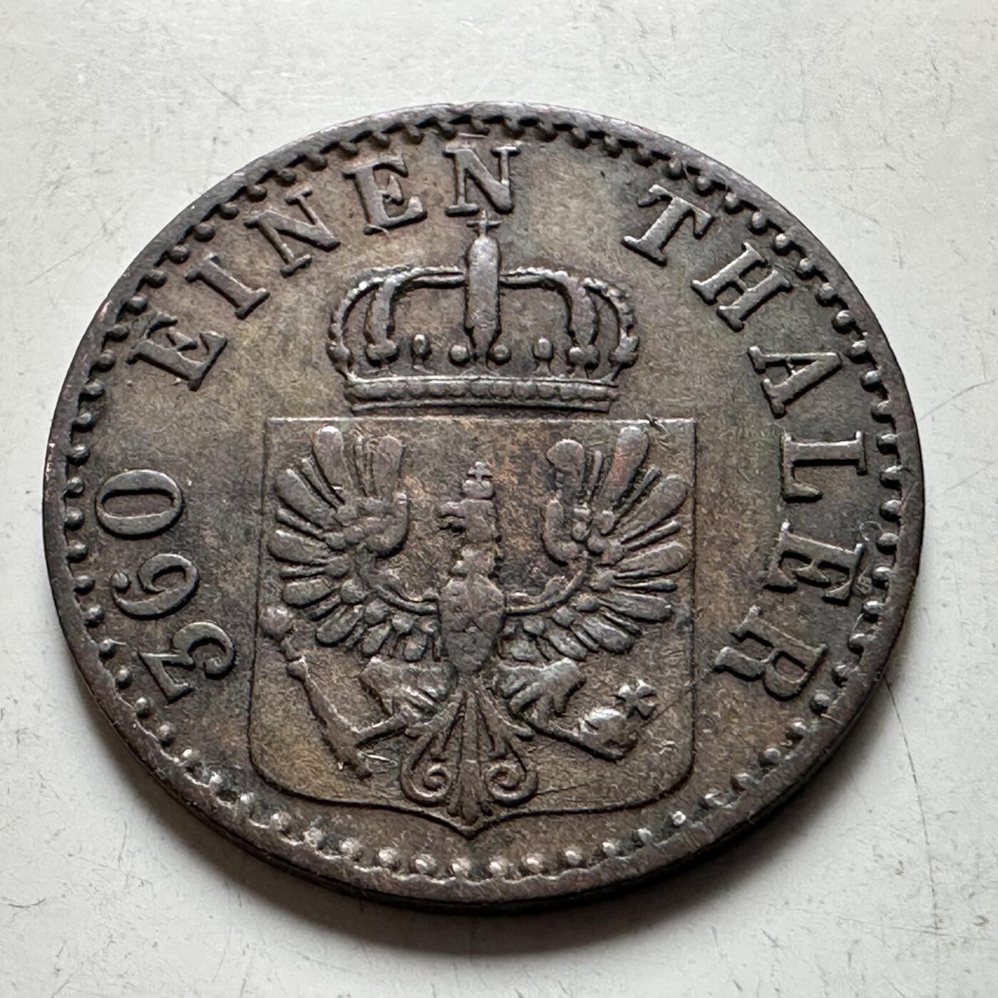 🌹外币初藏🌹🐯2026年第38场   每周二四六晚8️⃣点 世界钱币 普鲁士1863年 1芬尼