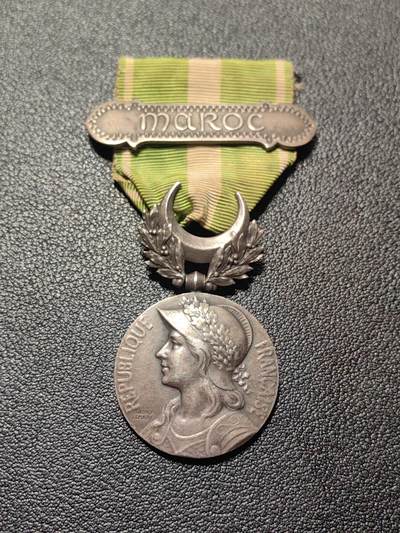 靖甫拍卖第九场 - 法国摩洛哥战役奖章 银质