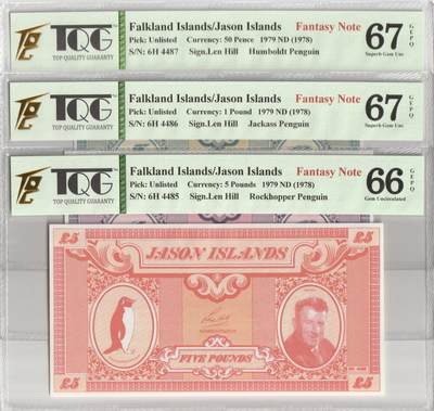 PThappally收藏第56次拍卖，英联邦地区硬币纸币 - 杰森群岛幻想笔记套装 5 Pieces 