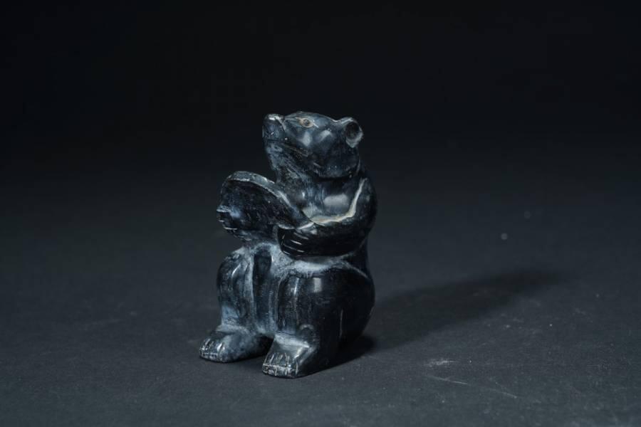 上海都达杂项专场六十六【全场包邮】 老石雕仿古熊摆件62-321