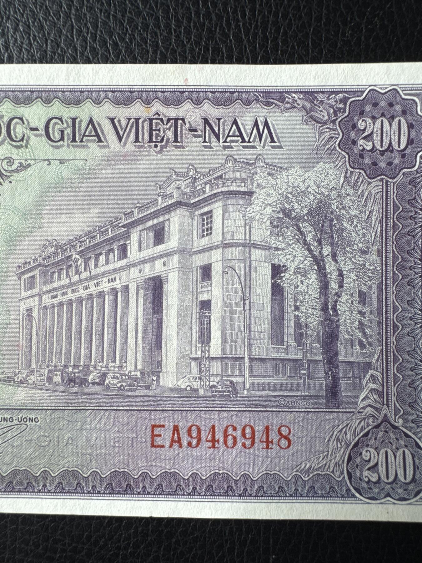 桂P钱币文化工作室拍卖第四十九期 南越共和国1958年版200盾，全新UNC