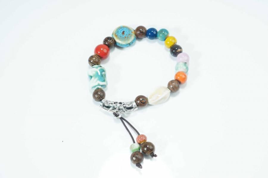 上海都达杂项专场六十六【全场包邮】 陶瓷多宝手串62-334