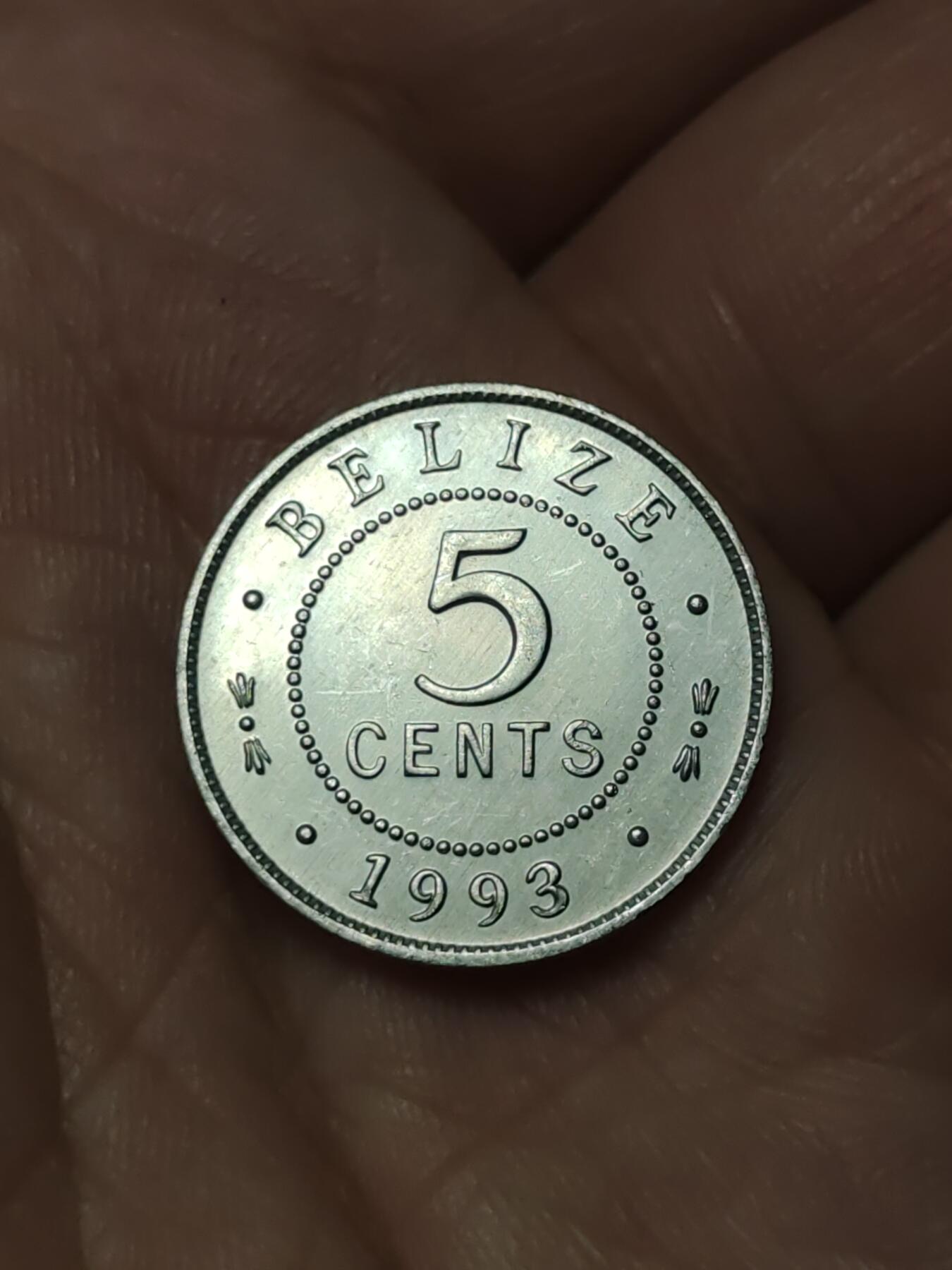 2026年第四十一场(总第二百一十场）外国好品散币场(免佣金) 伯利兹🇧🇿1993年5分(伊丽莎白二世青年带冠第二版，铝材质版)