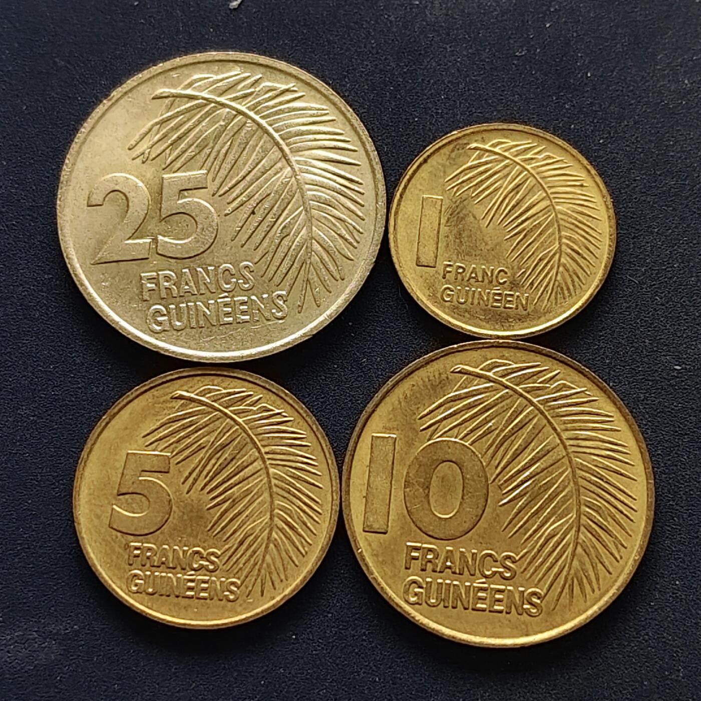 【全场包邮】纯粹捡漏拍518场 几内亚1985-1987年4枚套币