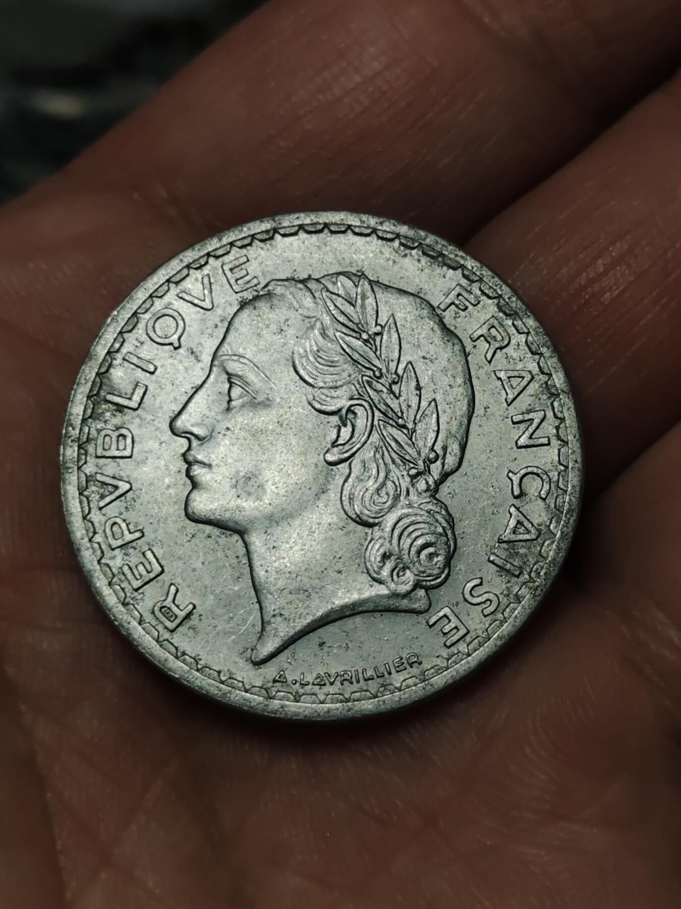 2026年第四十一场(总第二百一十场）外国好品散币场(免佣金) 法兰西第四共和国1949年5法郎(Closed 9–闭口9版，B标，博蒙莱罗热造)