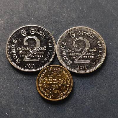 【全场包邮】纯粹捡漏拍518场 - 斯里兰卡2011年3枚一组-含空军纪念币