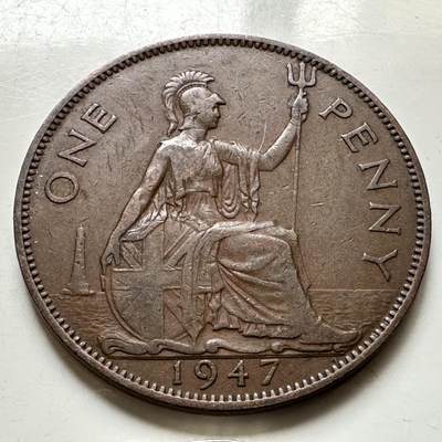 🌹外币初藏🌹🐯2026年第38场   每周二四六晚8️⃣点 世界钱币 - 英国 1947年 乔治六世 一便士