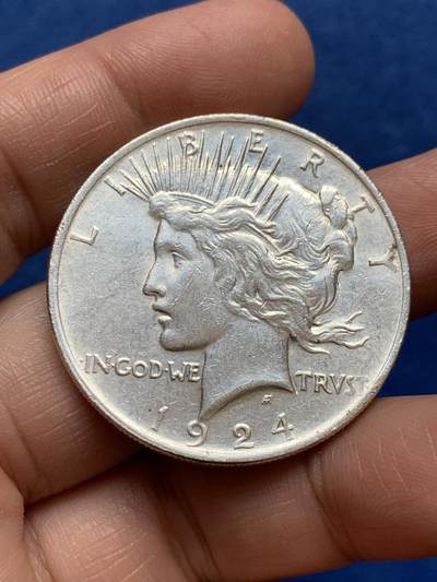 《竞宝斋》第477场 周日，周一 2场连拍 （全场包邮）欢迎送拍 - 美国1924年和平鸽1美元银币