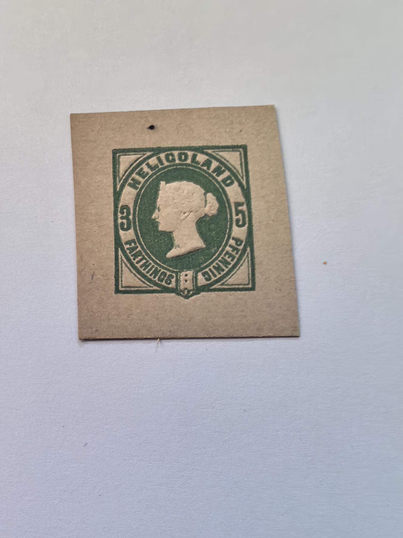 杂票 德国 赫尔果兰 压凸剪片1枚