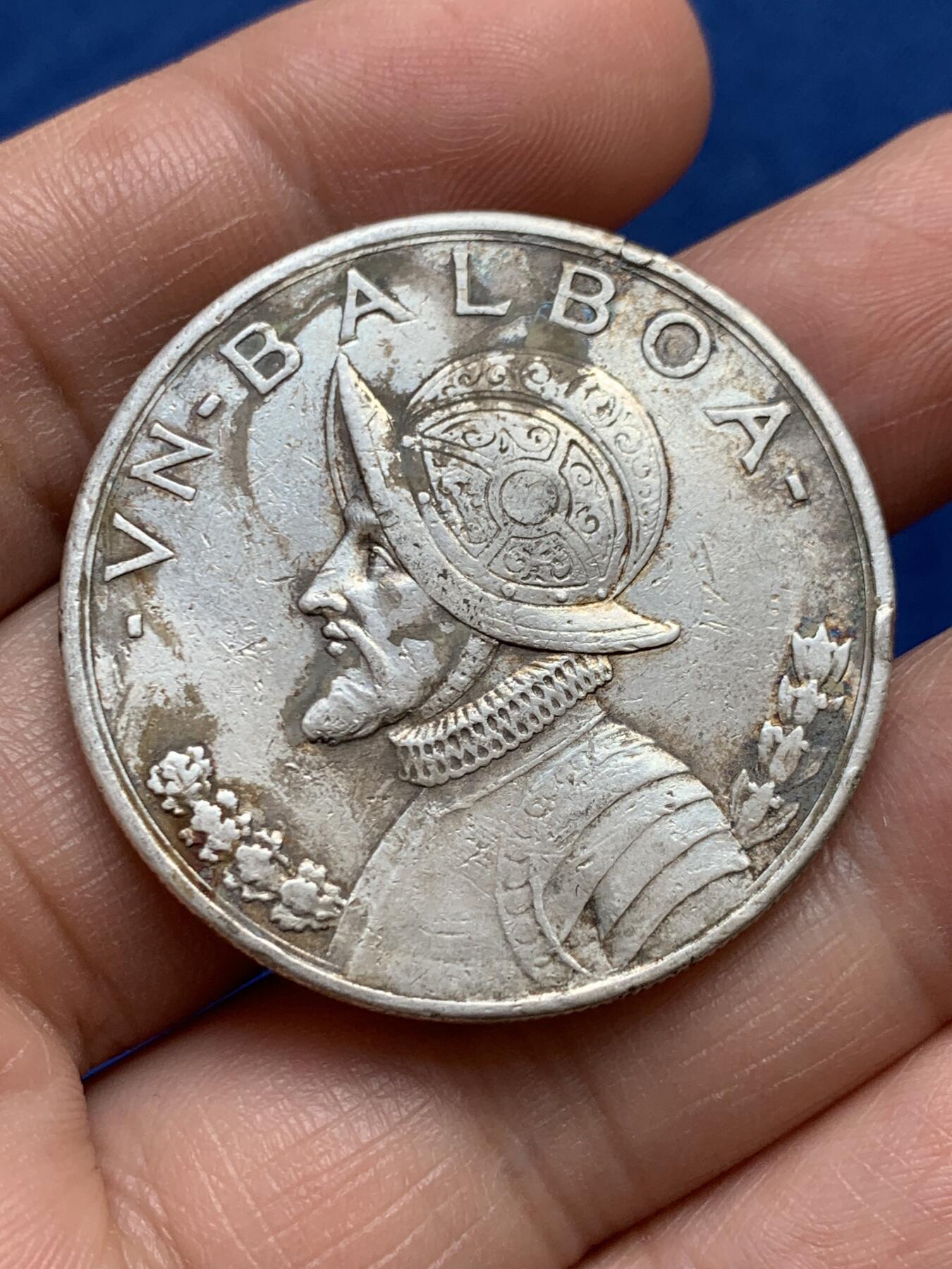 《竞宝斋》第477场 周日，周一 2场连拍 （全场包邮）欢迎送拍 巴拿马1931年女神1巴波亚大银币