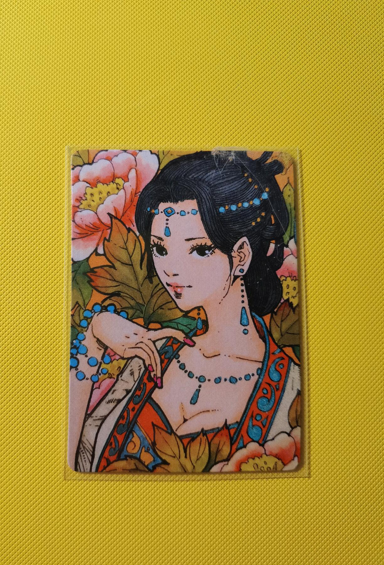 蜂潮卡牌  拍卖001期  小花瓣专场（4月10日  21点  截拍） 小花瓣艺术文创  药香2  手绘复刻卡  牡丹  限编：014/022