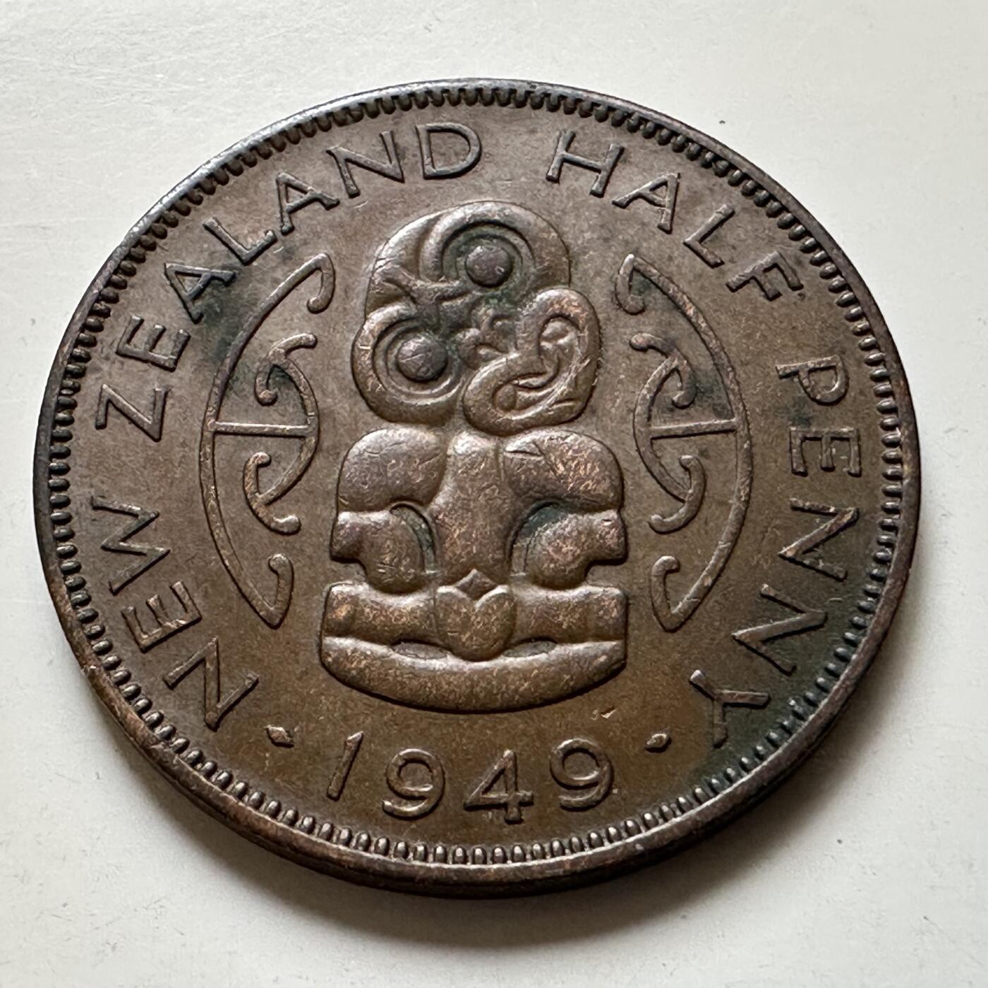 🌹外币初藏🌹🐯2026年第38场   每周二四六晚8️⃣点 世界钱币 新西兰1949年半便士