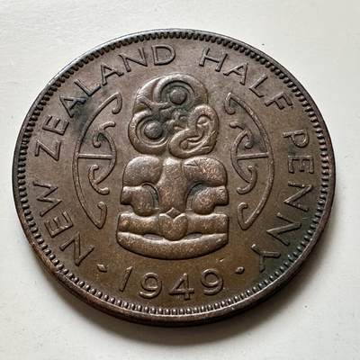 🌹外币初藏🌹🐯2026年第38场   每周二四六晚8️⃣点 世界钱币 - 新西兰1949年半便士