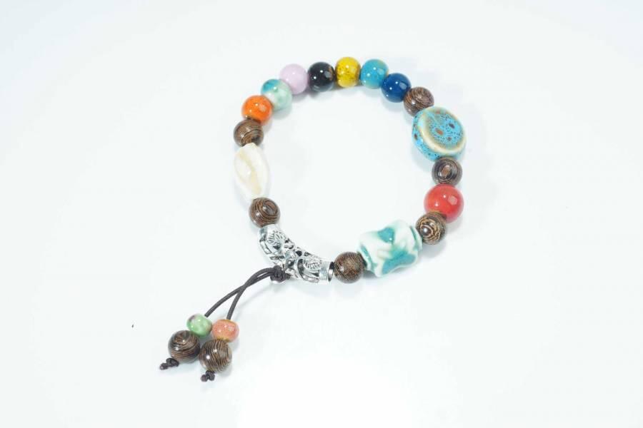 上海都达杂项专场六十六【全场包邮】 陶瓷多宝手串62-334