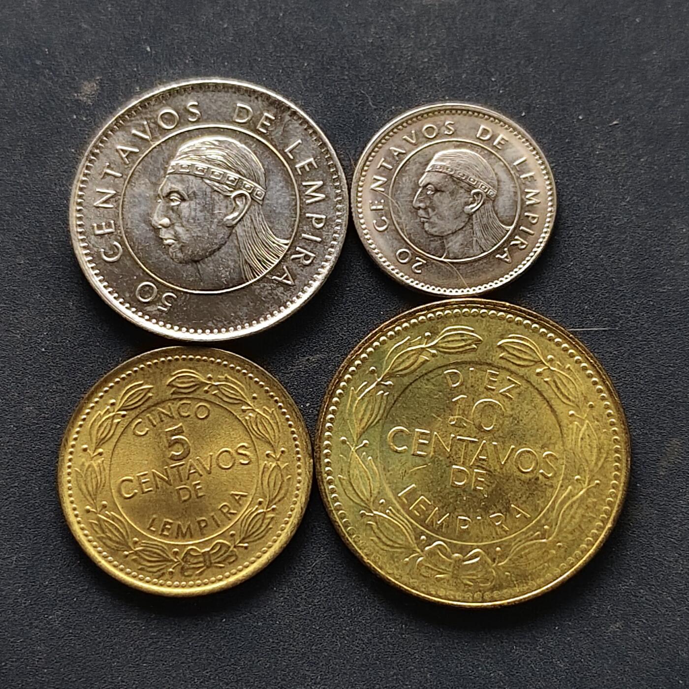 【全场包邮】纯粹捡漏拍518场 洪都拉斯1999-2007年4枚套币