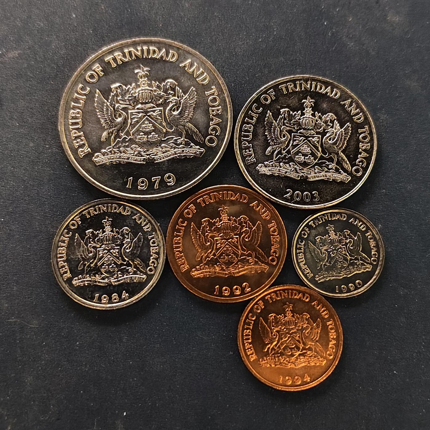 【全场包邮】纯粹捡漏拍518场 特立尼达和多巴哥1979-2003年6枚套币