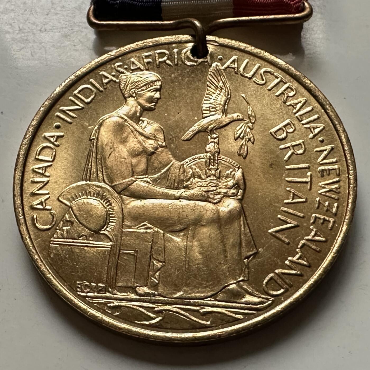 🌹外币初藏🌹🐯2026年第38场   每周二四六晚8️⃣点 世界钱币 英国 1937年 乔治六世 伊丽莎白王后 英联邦版图 加冕纪念章 铜镀金官方版本35.6毫米