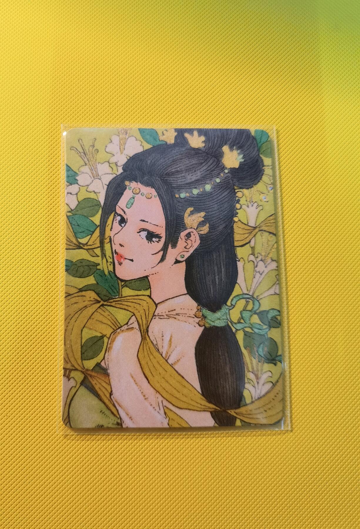 蜂潮卡牌  拍卖001期  小花瓣专场（4月10日  21点  截拍） 小花瓣艺术文创  药香2  手绘复刻卡  金银花  限编：013/022