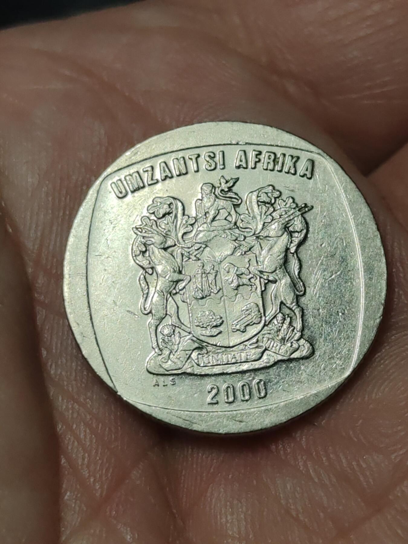 2026年第四十一场(总第二百一十场）外国好品散币场(免佣金) 南非🇿🇦2000年2兰特(独立后第九套流通硬币，关门年)