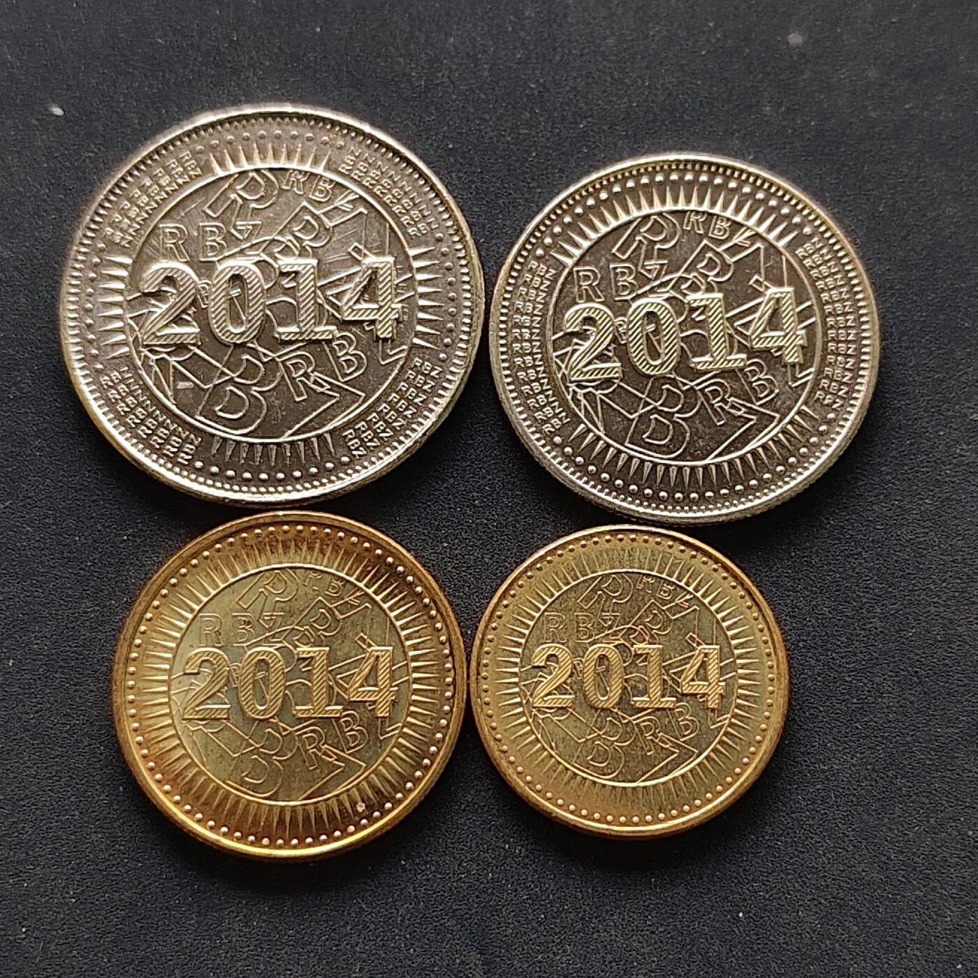 【全场包邮】纯粹捡漏拍518场 津巴布韦2014年筹码版4枚一组