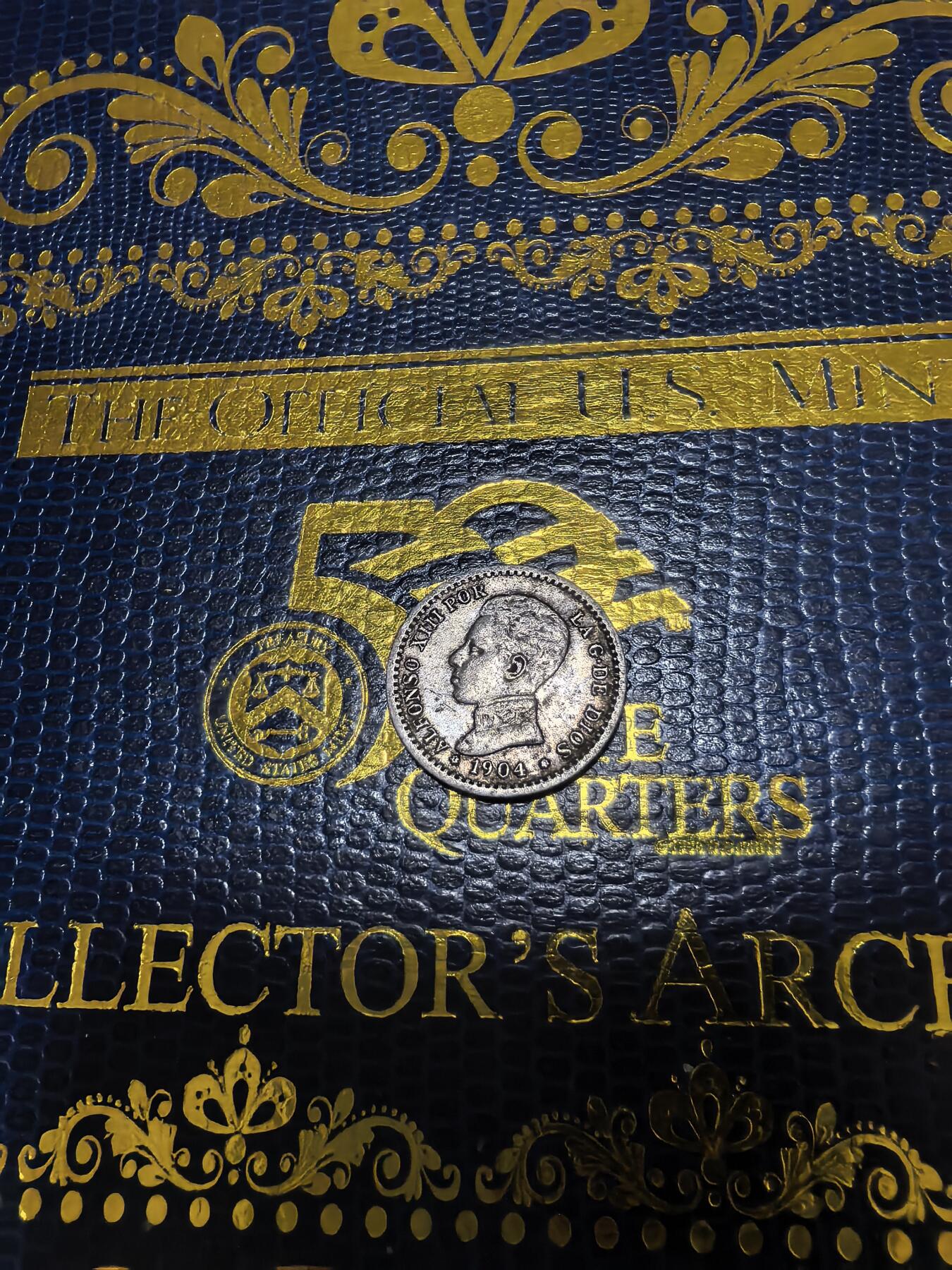 长老汇马年精选第十六场拍卖 1904西班牙阿方索十三世50分银币，2.5克835银（3）