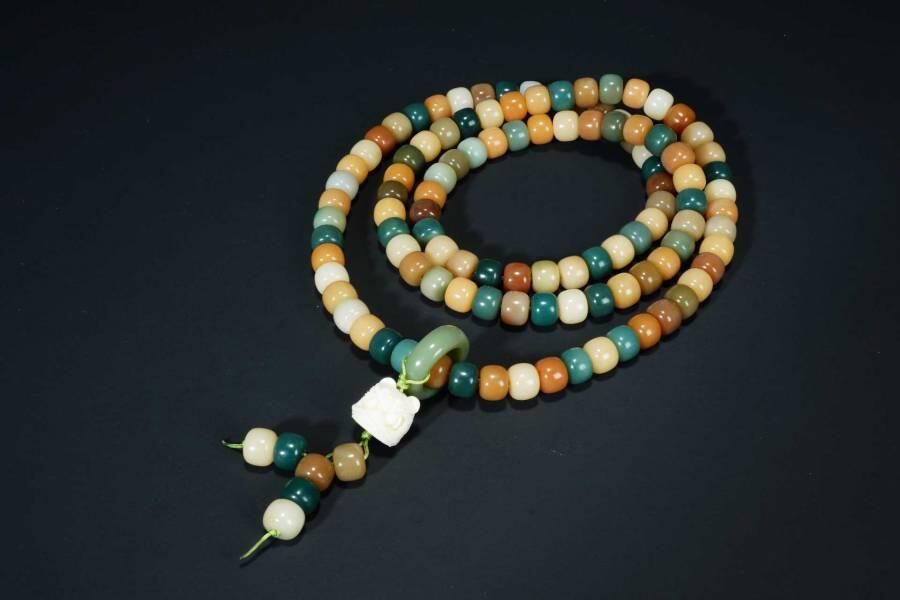 上海都达杂项专场六十六【全场包邮】 多彩菩提桶珠多圈手串63-97