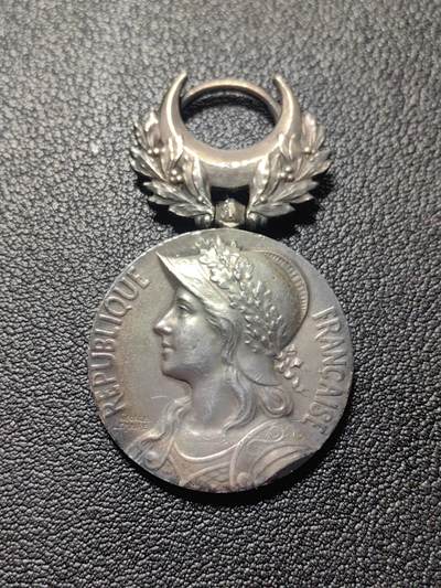 靖甫拍卖第九场 - 法国摩洛哥战役奖章章头 银质