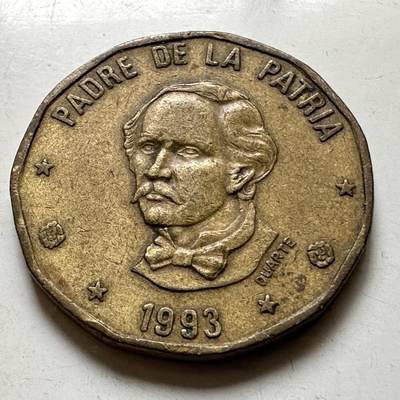 🌹外币初藏🌹🐯2026年第38场   每周二四六晚8️⃣点 世界钱币 - 多米尼加1993年一比索